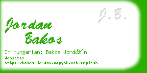 jordan bakos business card